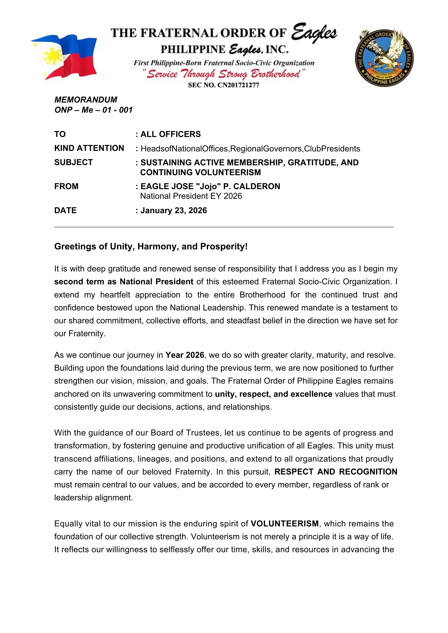 𝗠𝗘𝗠𝗢𝗥𝗔𝗡𝗗𝗨𝗠 𝗡𝗢. 1